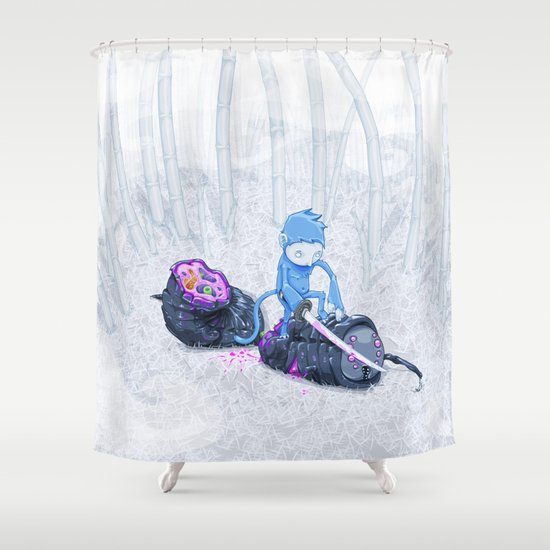 Samurai Monkey Shower Curtain