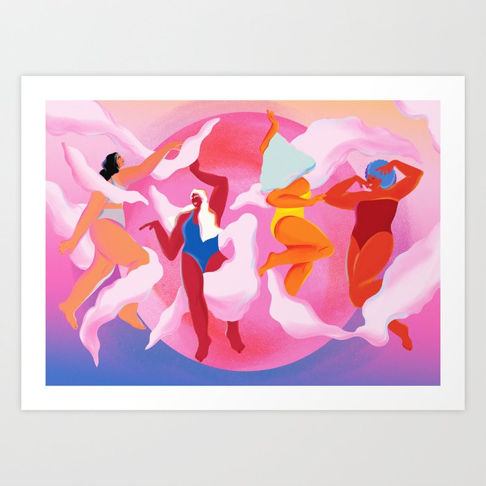 Sunset Dancers Art Print