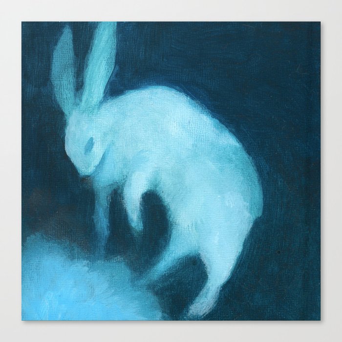 Ghost Bunny adrift Canvas Print
