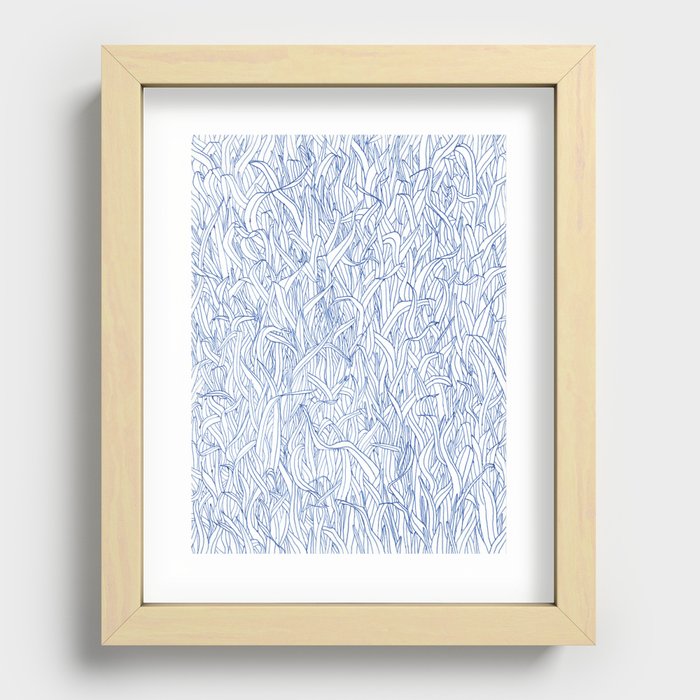 Blue Grass Recessed Framed Print