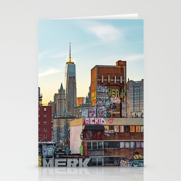 New York City | Colorful Night in NYC Stationery Cards