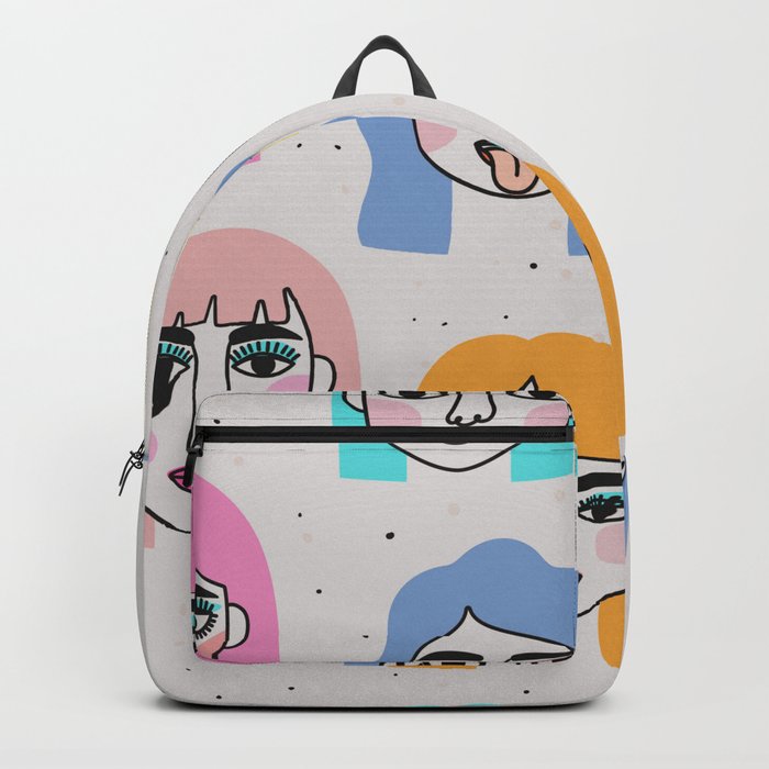 Surreal Abstract Portraits Of Women Backpack