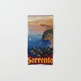 Italy Sorrento Bay of Naples vintage Italian travel Hand & Bath Towel