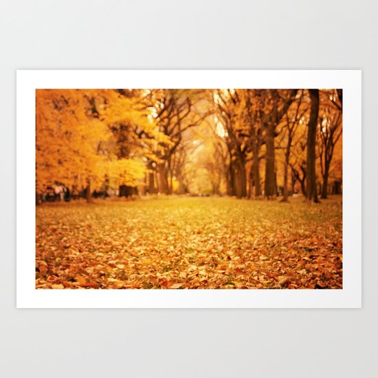 Autumn Leaves - New York City Art Print