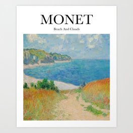 Monet -  Beach And Clouds Art Print
