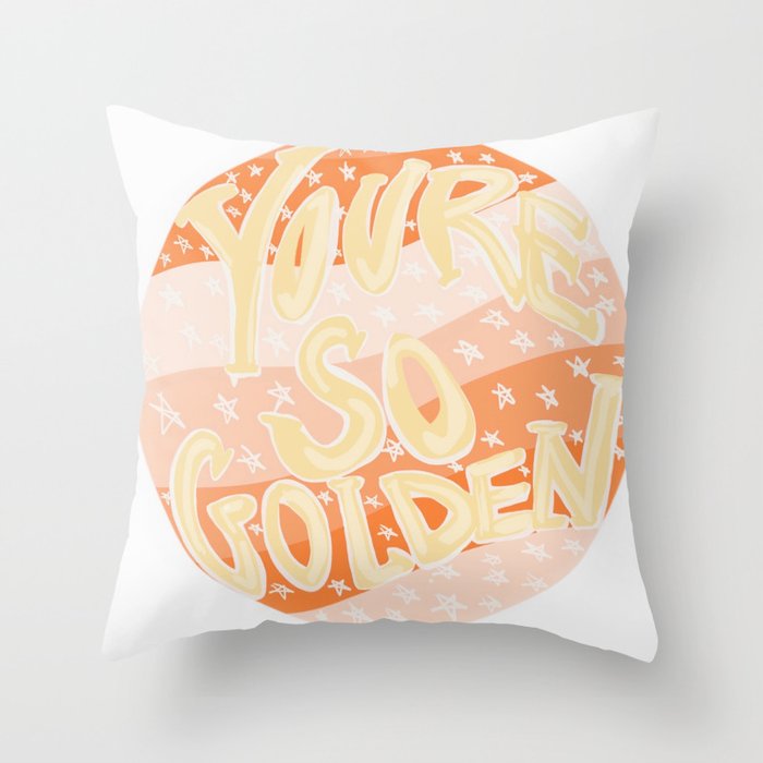 Golden Throw Pillow