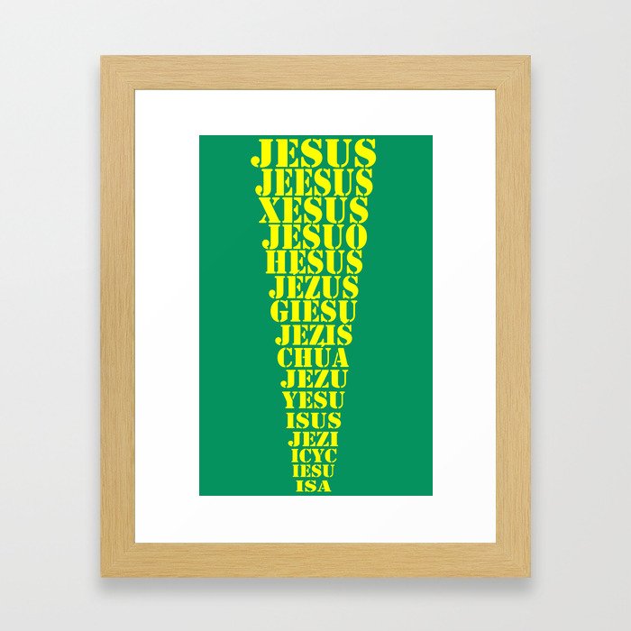 Jesus for the Nations-Yellow Framed Art Print