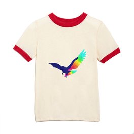 Rainbow Raven Kids T Shirt