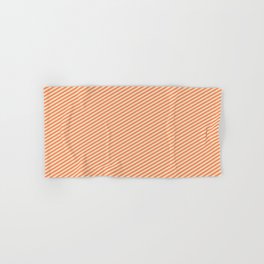 [ Thumbnail: Pale Goldenrod & Salmon Colored Lines Pattern Hand & Bath Towel ]