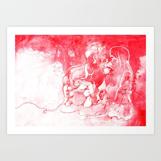 Love Is Red Art Print