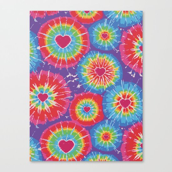 Love Tye Dye Canvas Print