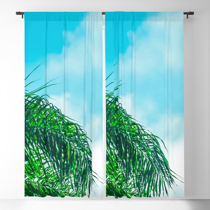 Maui Palm Sky Hawaii Blackout Curtain