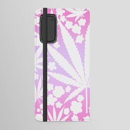 Modern Retro Cannabis And Spring Flowers Purple Haze Android Wallet Case