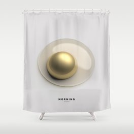 Golden Egg - 3D Minimalist Artwork Shower Curtain