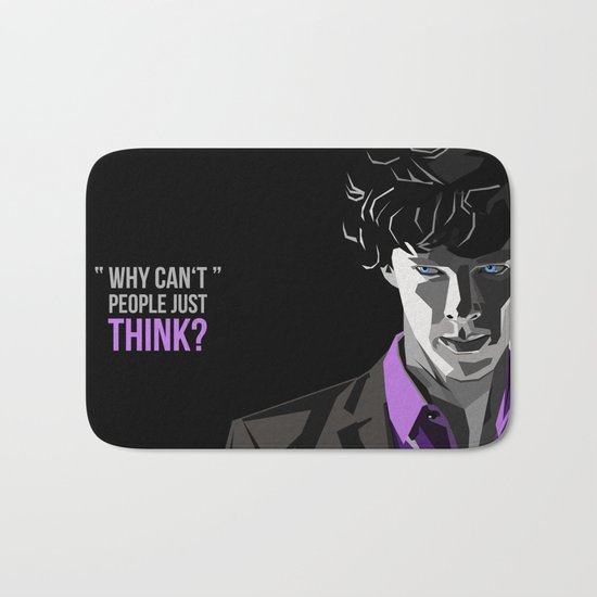 Sherlock Holmes Portrait Bath Mat