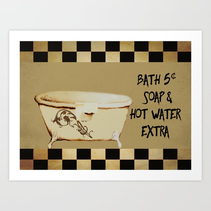 Bath 5 cents Bathroom Art Art Print
