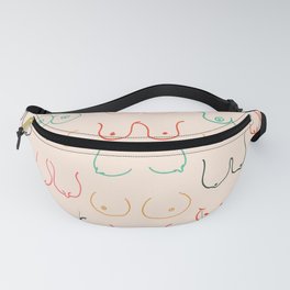 Pastel Boobs Drawing Fanny Pack