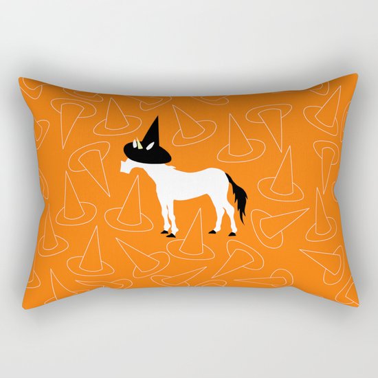 Witch Hat Unicorn Rectangular Pillow