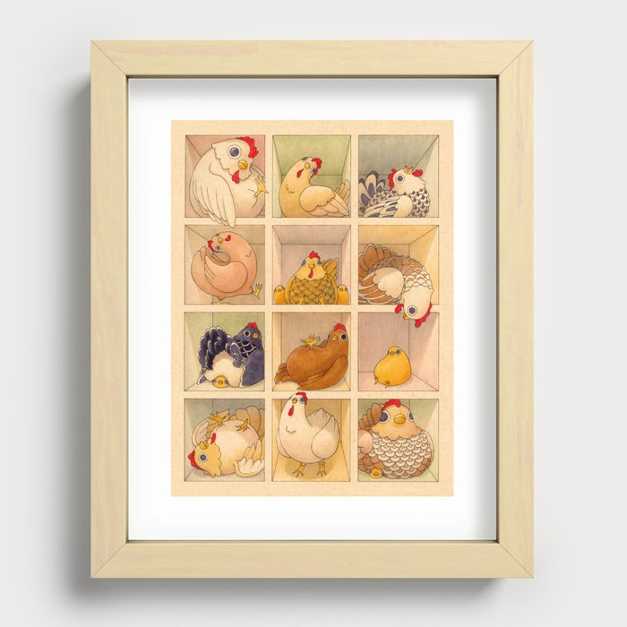 Chicken Coop Recessed Framed Print