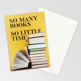 So many books, so little time. Stationery Cards