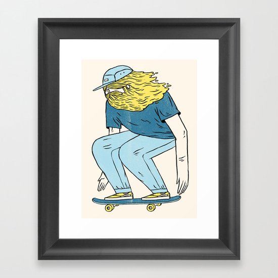 Skate Beard Framed Art Print