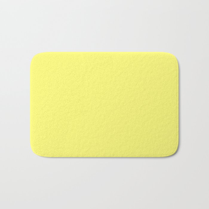 From The Crayon Box Laser Lemon Yellow - Bright Yellow Solid Color / Accent Shade / Hue / All One Bath Mat