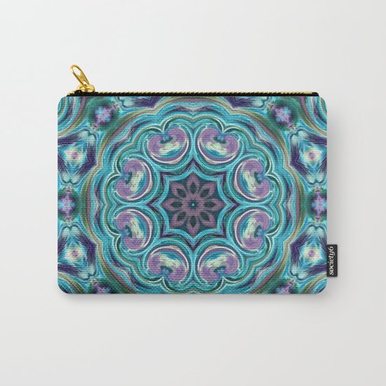Blue ornament. Kaleidoscope. Carry-All Pouch