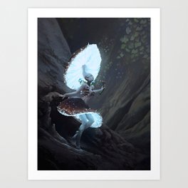 Mushroom Fairy Art Print