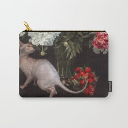 Sphynx and peonies Carry-All Pouch