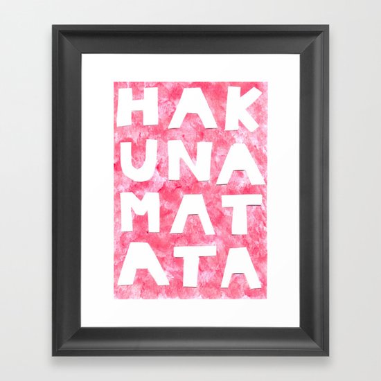 Hakuna Matata Framed Art Print