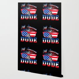 All american Dude US flag 4th of July Wallpaper