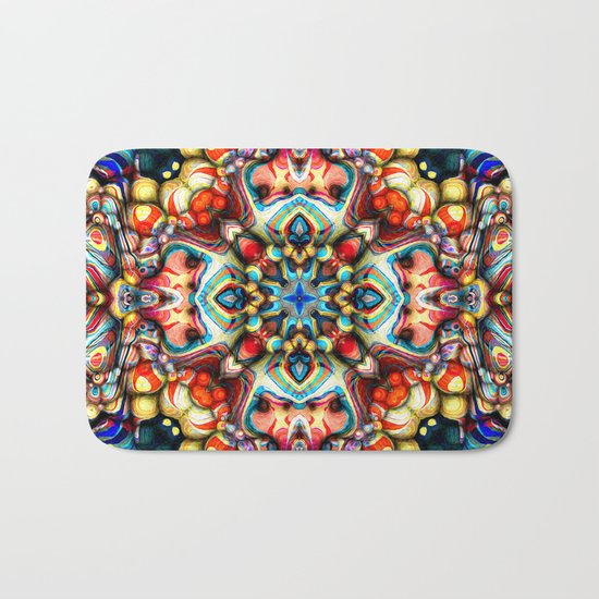 Colorful Shapes Abstract Bath Mat