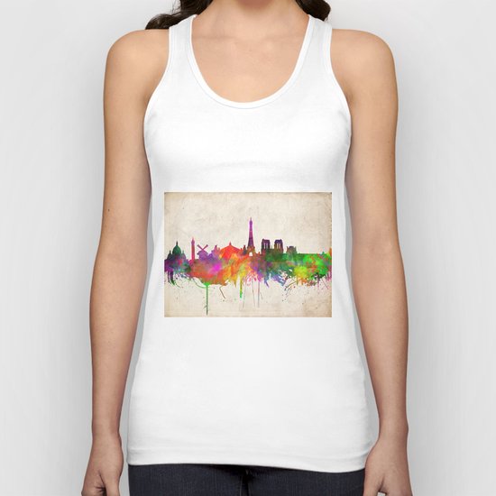 Paris skyline Unisex Tank Top