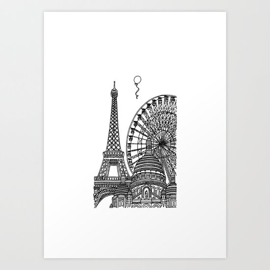 Paris Silhouettes Art Print