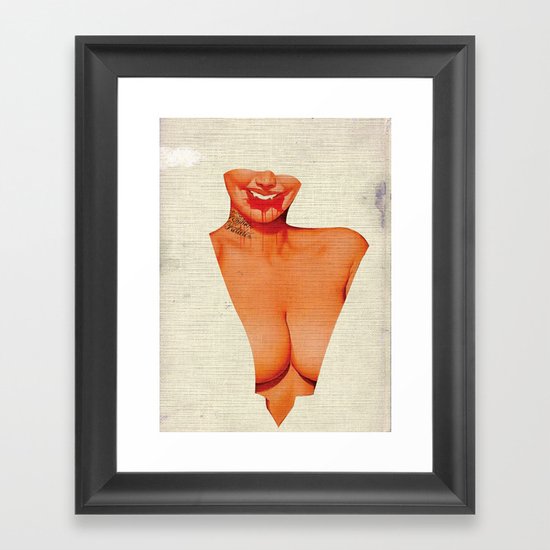 White Framed Art Print
