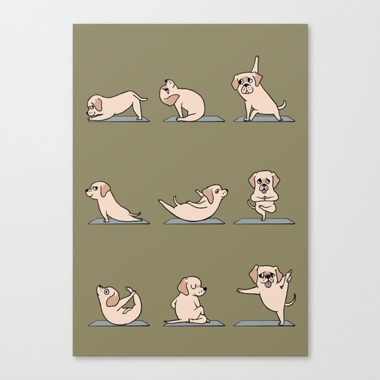 Labrador Retriever Yoga Canvas Print