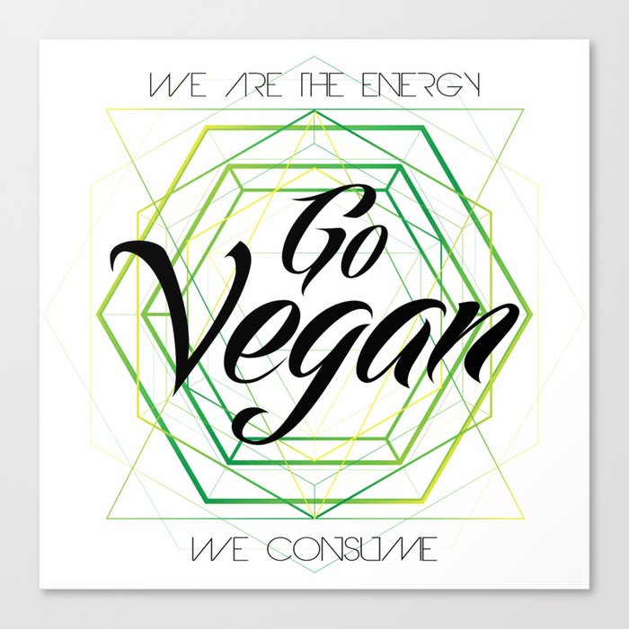 Vegan Geometry Canvas Print