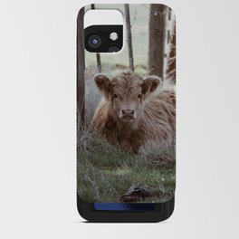 Highland Cow Calf iPhone Card Case