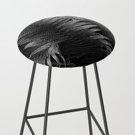 Leaves of green fern nature portrait black and white photograph / photography Bar Stool