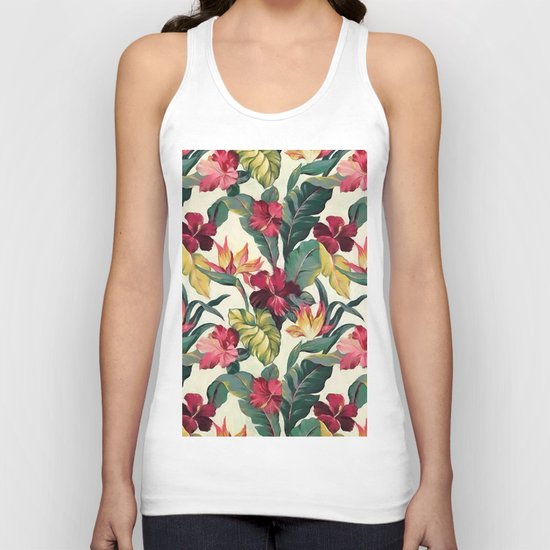 Colorful tropical garden Unisex Tank Top