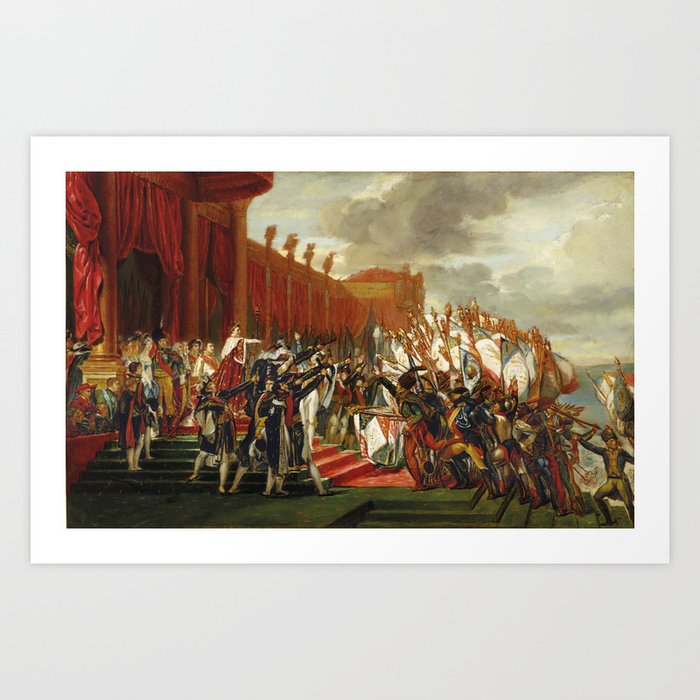 List 105+ Pictures the distribution of the eagle standards jacques louis david Latest
