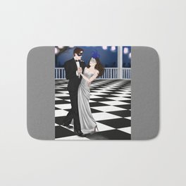 a very expensive dance Bath Mat | Digital, Tuxedo, Gown, Illustration, Painting, Tux, Masquerade, Couple, Masquerademasks 
