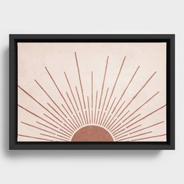 Boho Sun no. 5 Terracotta Framed Canvas
