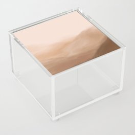 Boho Landscape Mountains Neutral Colors Acrylic Box