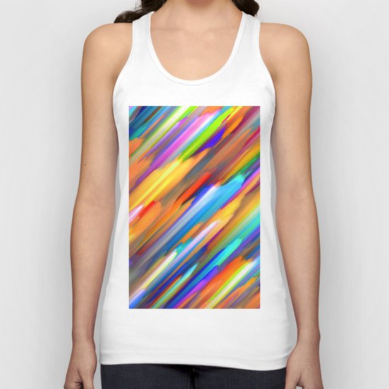 Colorful digital art splashing G391 Unisex Tank Top