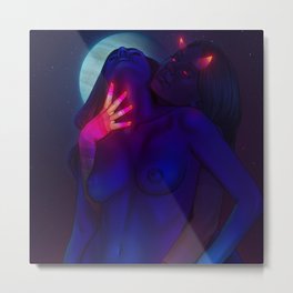 Sensual Affection 9 Metal Print | Affection, Sexual, Sensual, Eroticart, Lesbian, Art, Sensuality, Drawing, Erotica, Sexy 