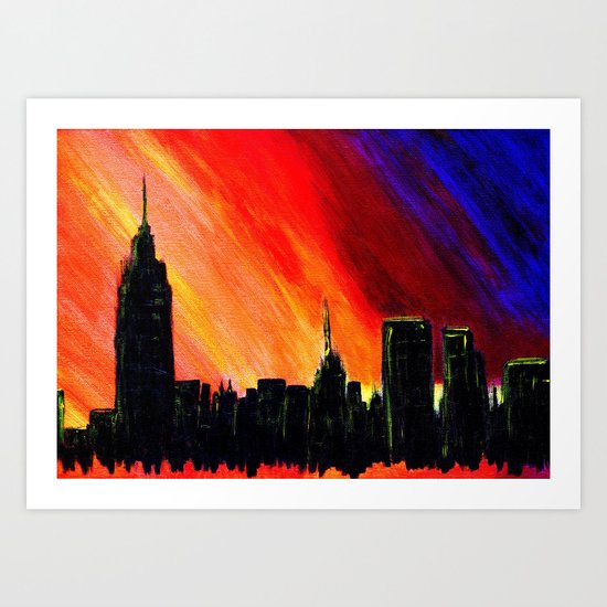 When the Lights Go Down in the City Art Print