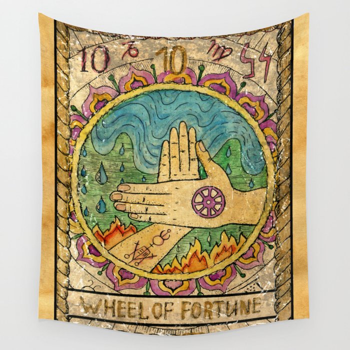 Wheel of outlet fortune tarot tapestry