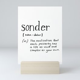 Sonder - abstract definition words collection  Mini Art Print