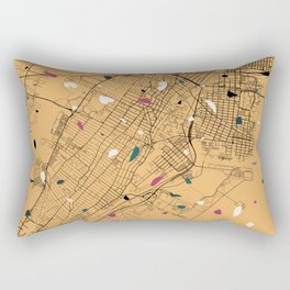 Jersey City - USA - Terrazzo Map Drawing Rectangular Pillow